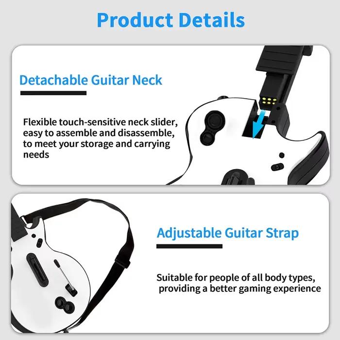 Manette sans fil Guitar Hero pour PC PS3 compatible avec les jeux Clone