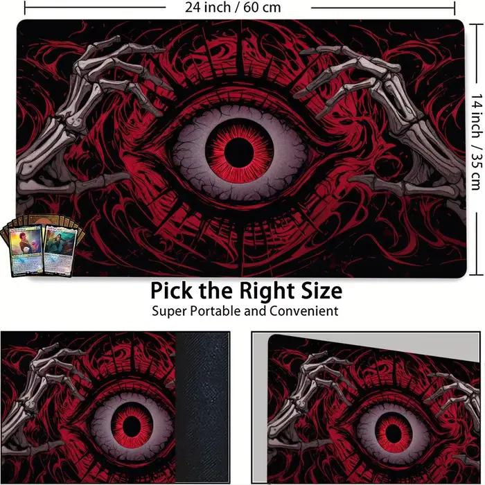 Tapis de jeu Magic The Gathering Terrifying Red Eye avec bords cousus