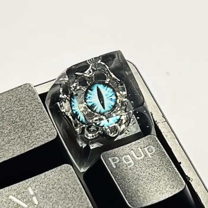 Capuchons de touches de clavier mécaniques créatifs DIY personnalisés en résine œil de démon