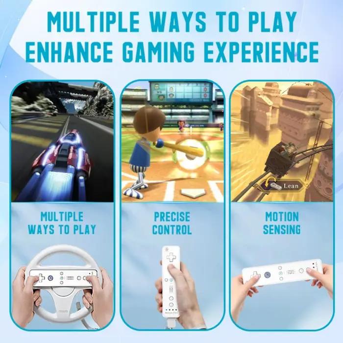 Contrôleurs de jeu pour Nintendo Wii/WiiU Console contrôleur 2in1 gauche/droite manette de jeu sans fil