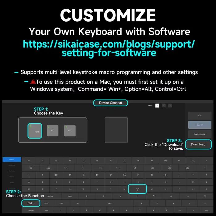 Mini clavier de programmation Macro rvb à 3 touches