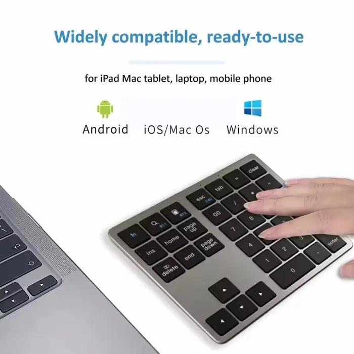 2.4 Ghz sans fil + Bluetooth clavier numérique K35 pavé