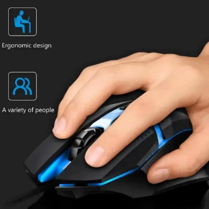 Souris de jeu filaire USB rétroéclairée par LED