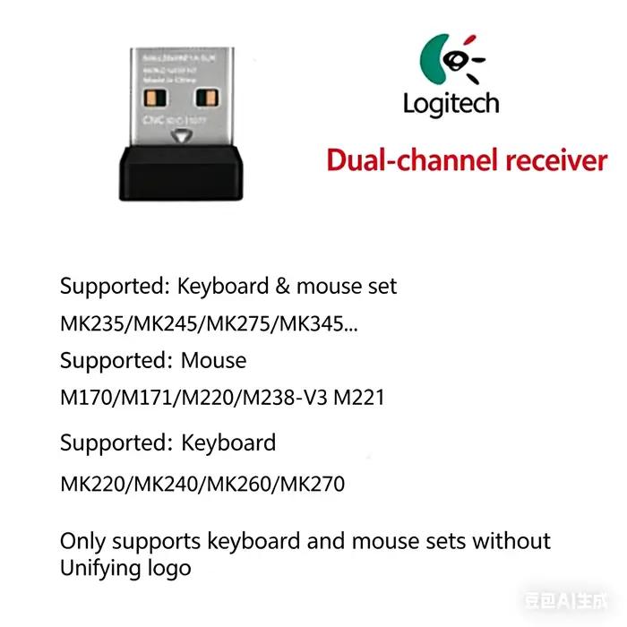 Récepteur USB pour ensemble clavier et souris sans fil Logitech M170/185/220/280/330/MK 270/MK 275/MK 240