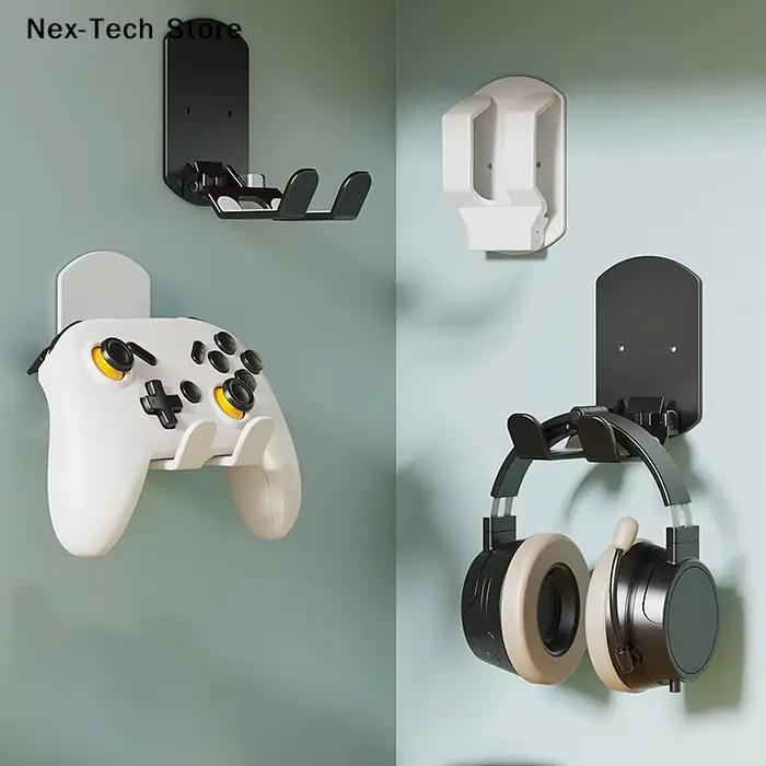 Base de support de casque et de contrôleur de jeu murale