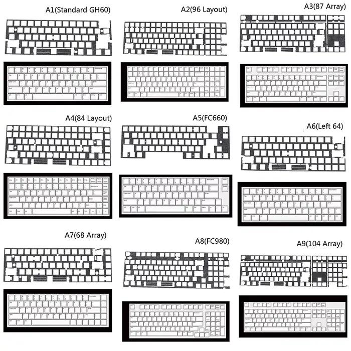 Feuille d'amortisseurs sonores pour clavier mécanique