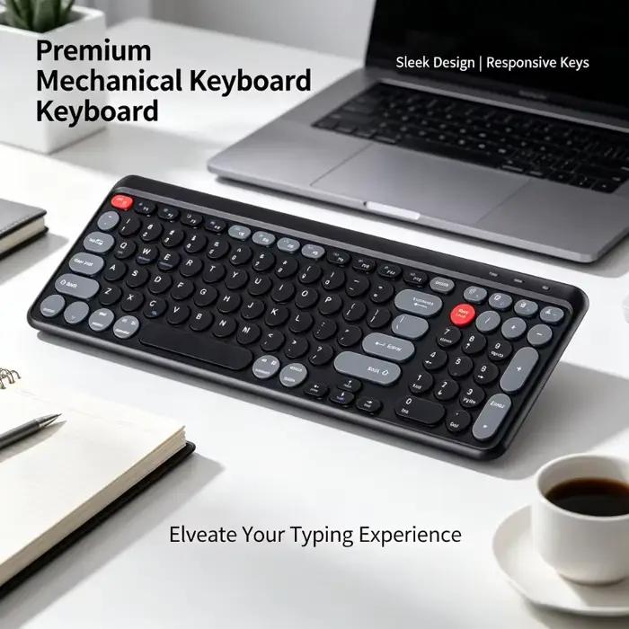 Clavier silencieux ultra-fin à 98 touches avec interrupteurs à ciseaux