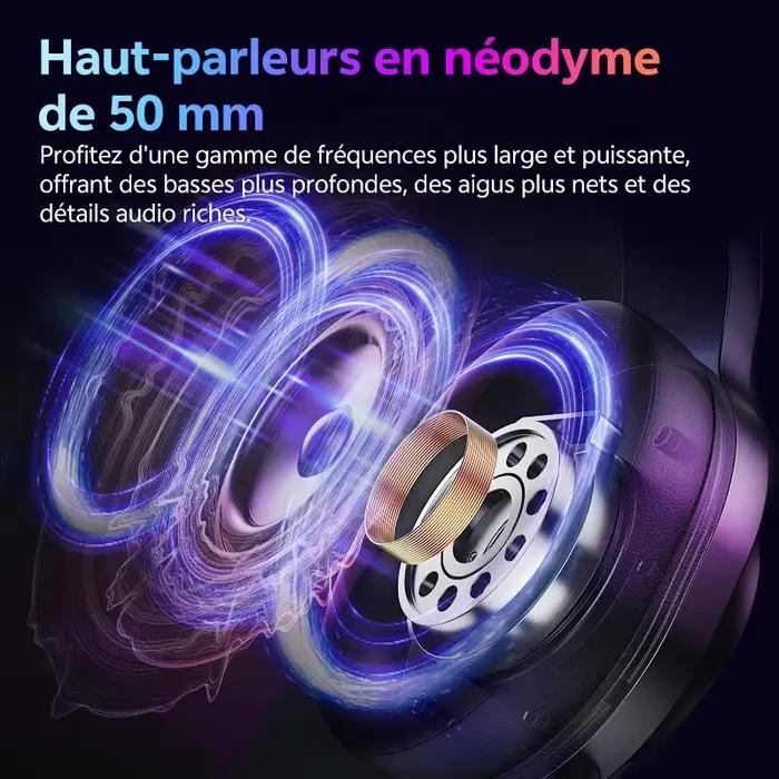 QCY Heroad V200 sur l'oreille casque 50mm pilote 7.1 Surround son