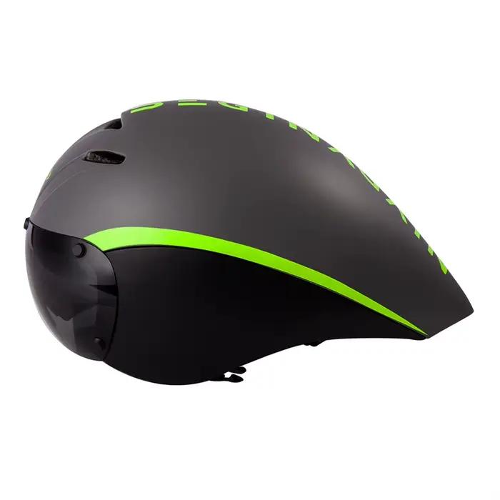 Casque de cyclisme de course TT de conception aérodynamique avec lunettes casques de vélo de route professionnels 3 lentilles casquettes de vélo de Protection amovibles