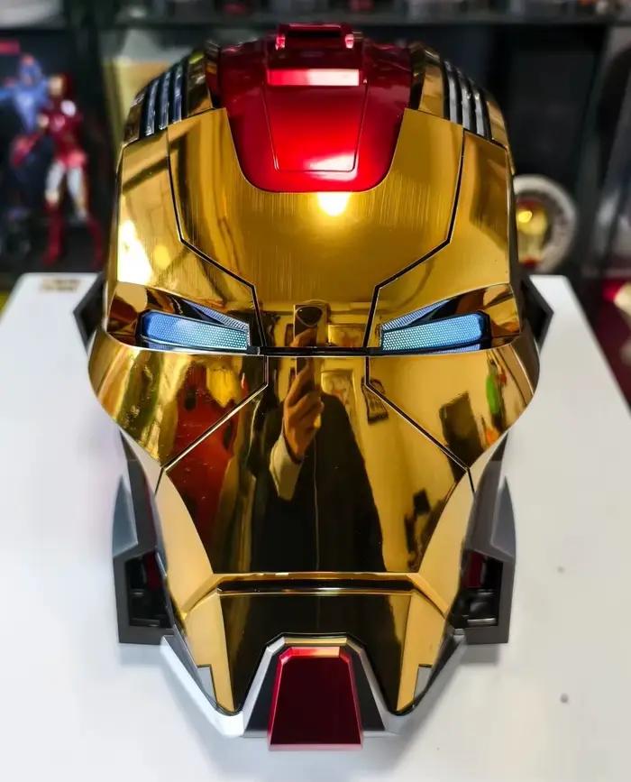 Casque Iron Man 1/1 Mk5 Mk50 Mk17, portable et transformable, ouverture et fermeture électriques activées par la voix de Jarvis, collection