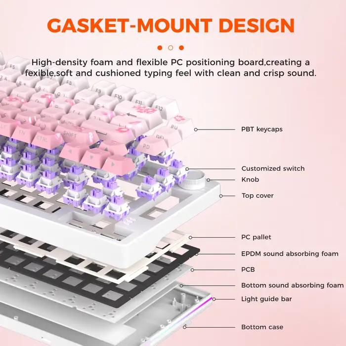 DAREU – joint Tri-mode pour clavier mécanique