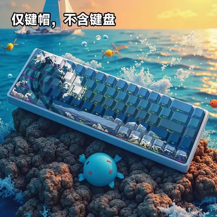 Nouvelles touches de clavier mécaniques transparentes PBT à thème Anime