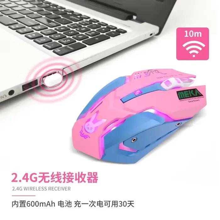 Souris optique sans fil colorée violette