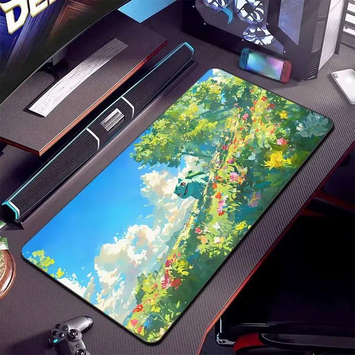 Tapis de souris anime Kawaii P-Pokémon avec repose-poignet, tapis de jeu antidérapant pour bureau et cadeaux, disponible en plusieurs couleurs et dimensions