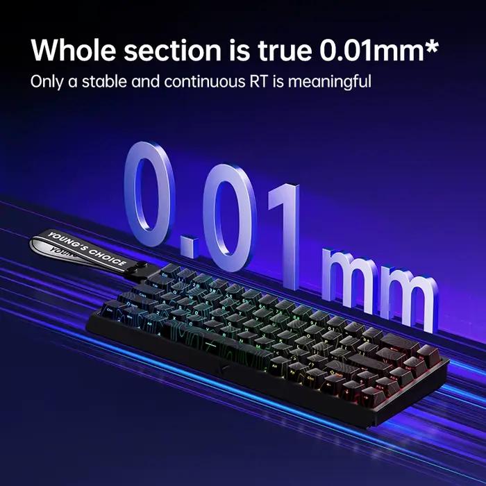 MCHOSE Ace 60 Pro 68 clavier mécanique à axe magnétique Original 0.01ms latence RT 0.01mm 128K