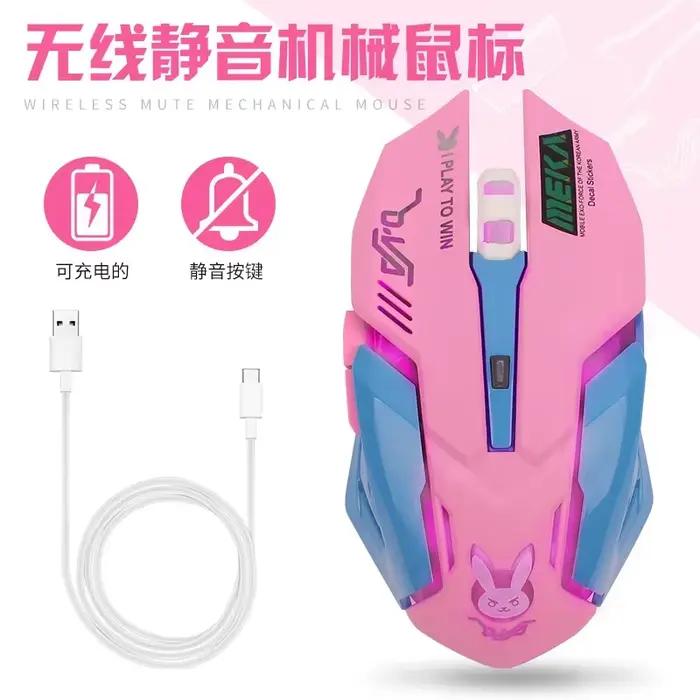 Souris optique sans fil colorée violette