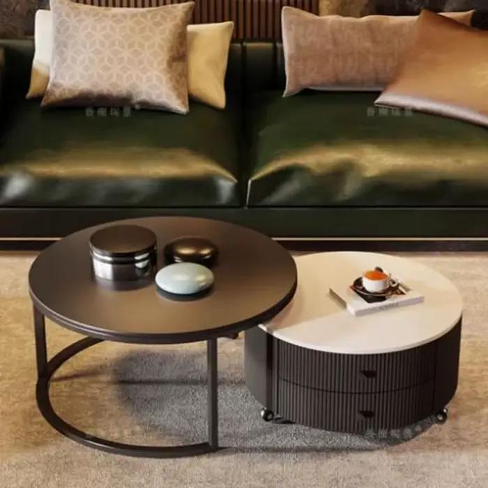 Table basse moderne et simple, esthétique, pour petit appartement, mignonne et unique, table gigogne, meuble de salon