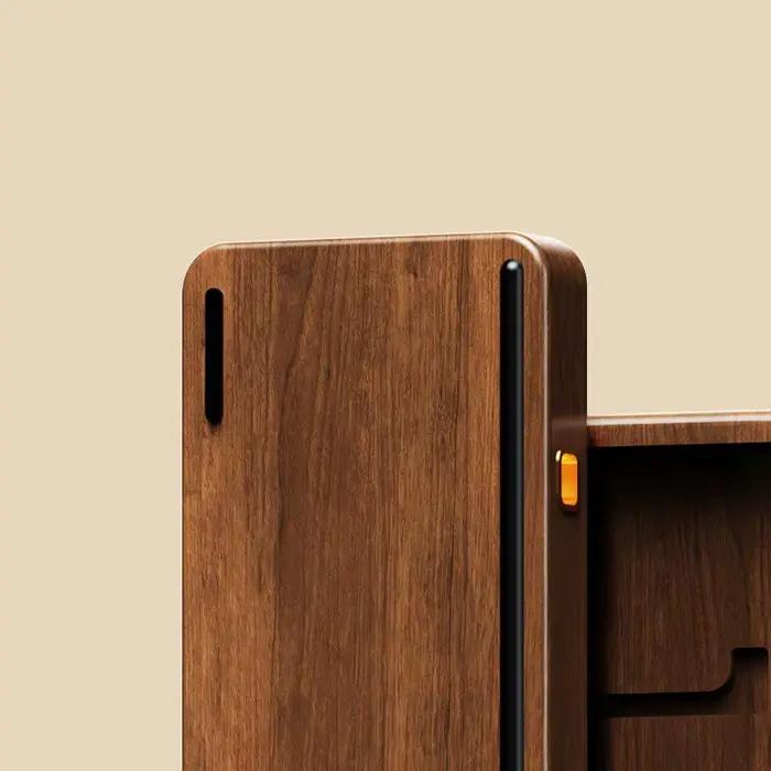 Akko MU01 Mountain Seclusion clavier mécanique en bois rvb échangeable à chaud BT 5.0/2.4G sans fil et type-c