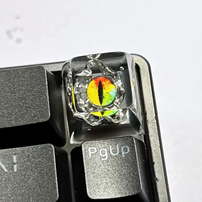 Capuchons de touches de clavier mécaniques créatifs DIY personnalisés en résine œil de démon