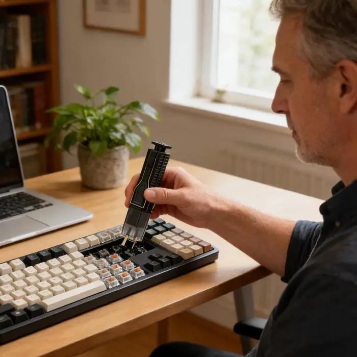 Extracteur de touches de clavier avec poignée à 4 griffes