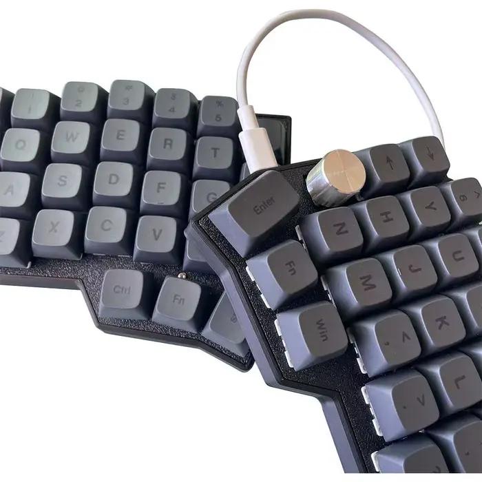Corne 4 × 6 disposition 2 boutons ergonomie fendue clavier mécanique MX remplaçable à chaud filaire South RGB VIAL Programmable