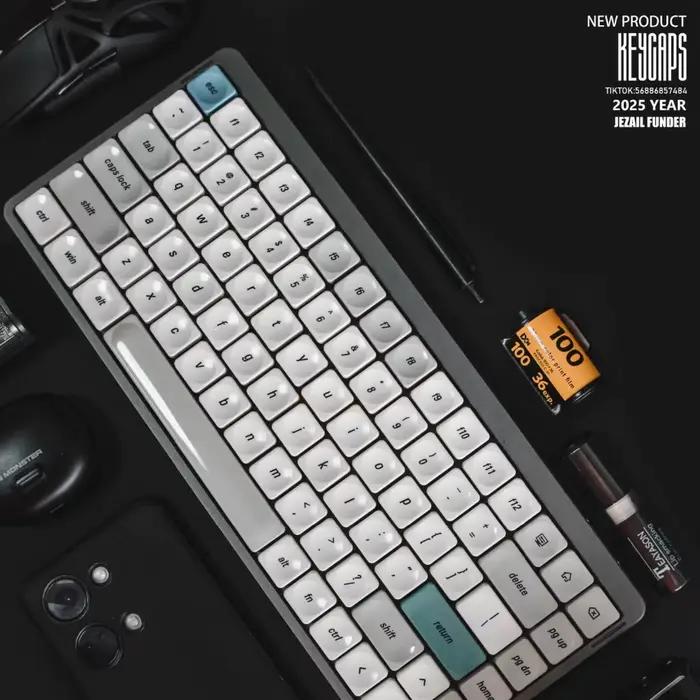 Déjà Vu thème profil bas Keycap PBT personnalisé Simple rétro gris clavier capuchon Original bureau jeu