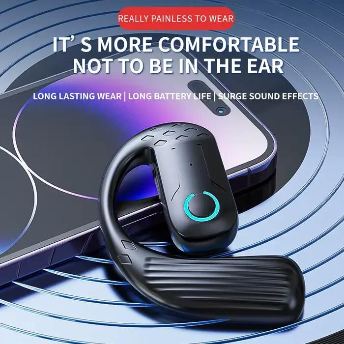 Casque sans fil ouvert Bluetooth 5.4 180 ° Rotation réglable gauche droite oreille universelle écouteur micro Sport