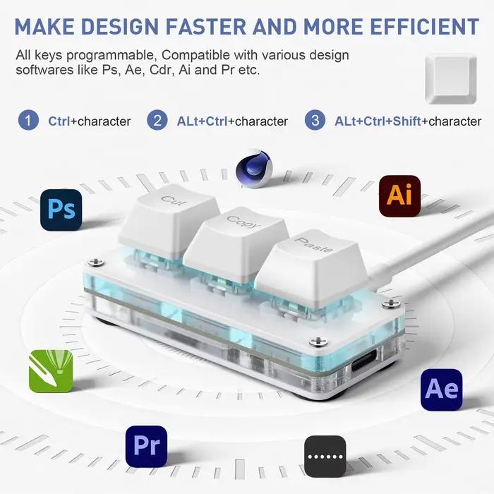 Clavier USB filaire SAYODEVICE à 3 touches