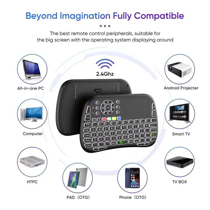 Mini clavier sans fil double Mode 2.4G BT