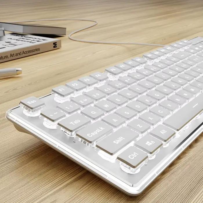 Clavier USB filaire avec rétroéclairage blanc