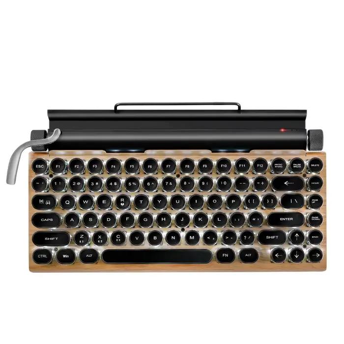 Vopewriter-Clavier mécanique rétro sans fil Bluetooth