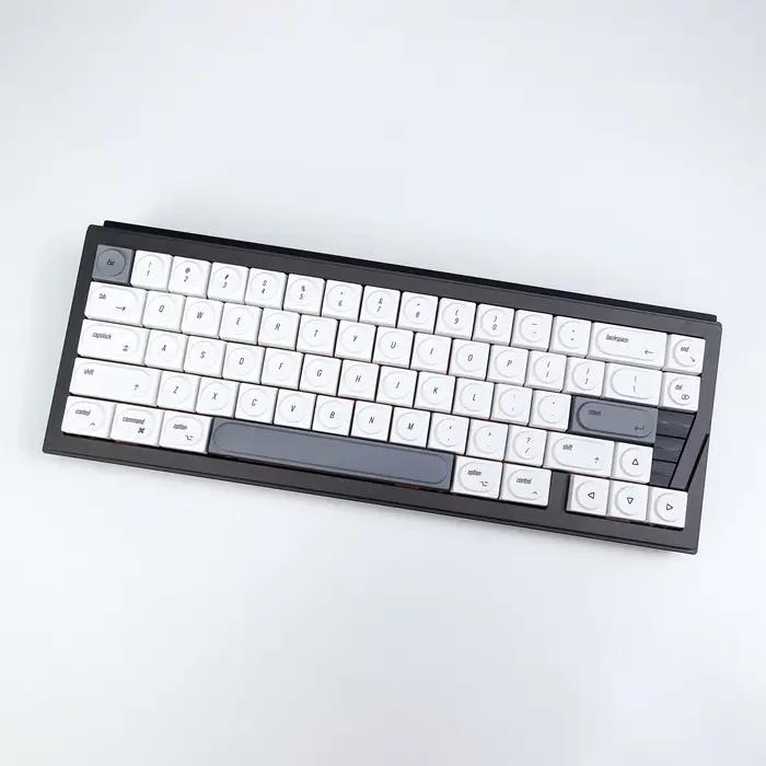 KBDiy MAC Style Doys Keycap PBT profil bas Keycaps blanc 75% personnalisé 139 touches capuchon pour clavier mécanique jeu rétro pour 61/68