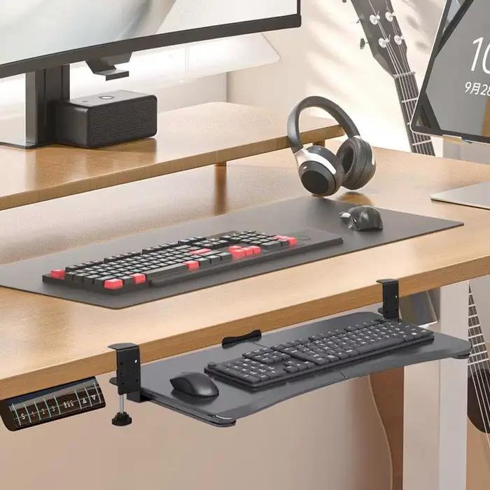 Sous le bureau tiroir de clavier coulissant étagère