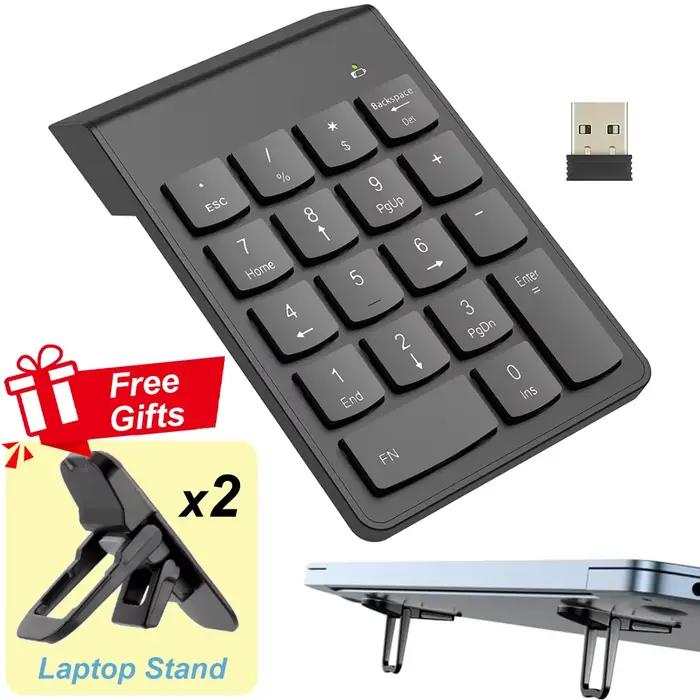 Clavier numérique sans fil filaire à 18 touches USB 2.4G Mini
