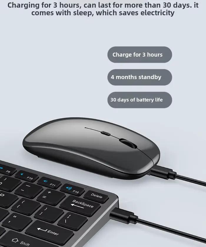 Clavier et Souris Sans Fil 2.4G Bluetooth – Kit PC