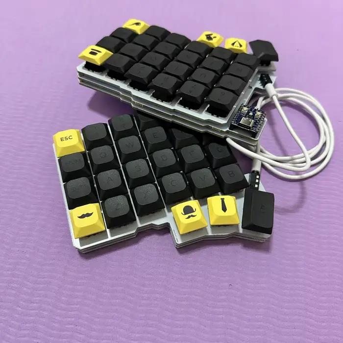 Clavier ergonomique filaire Silakka54 avec échange à chaud, support QMK et VIAL pour joueurs et professionnels occassions spéciales