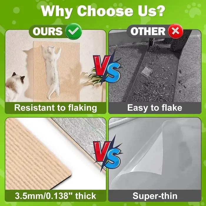 Tapis d'escalade pour chat, résistant à l'usure, bricolage, Protection du canapé, planche à gratter murale auto-adhésive pour chats
