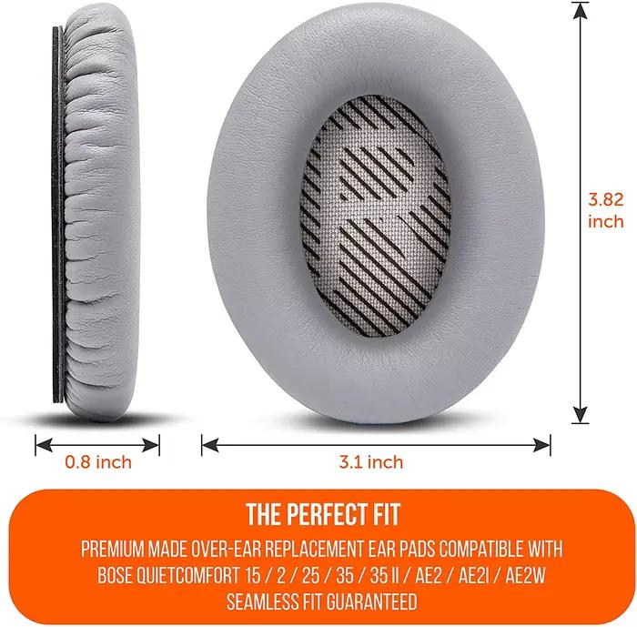 Coussinets d'oreille de remplacement haut de gamme pour casque Bose QC35 et QC35ii