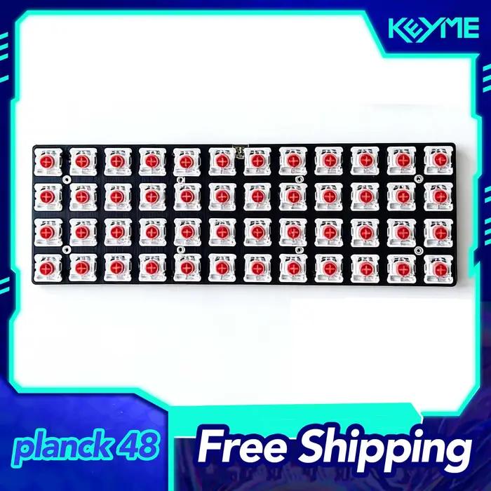 Planck 48 clavier en ligne Orthogonal 1U complet QMK Support visée claviers filaires