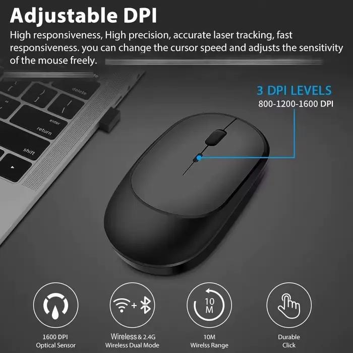 Souris sans fil rechargeable