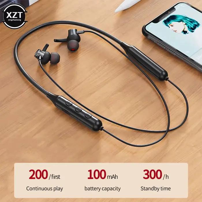 Écouteurs magnétiques sans fil Bluetooth 5.0