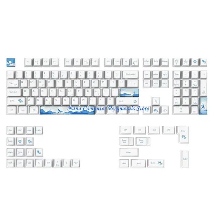 F68C 108 touches PBT Keycaps profil Cherry jeu électronique dauphin colorant sous clavier mécanique Keycap pour commutateurs MX