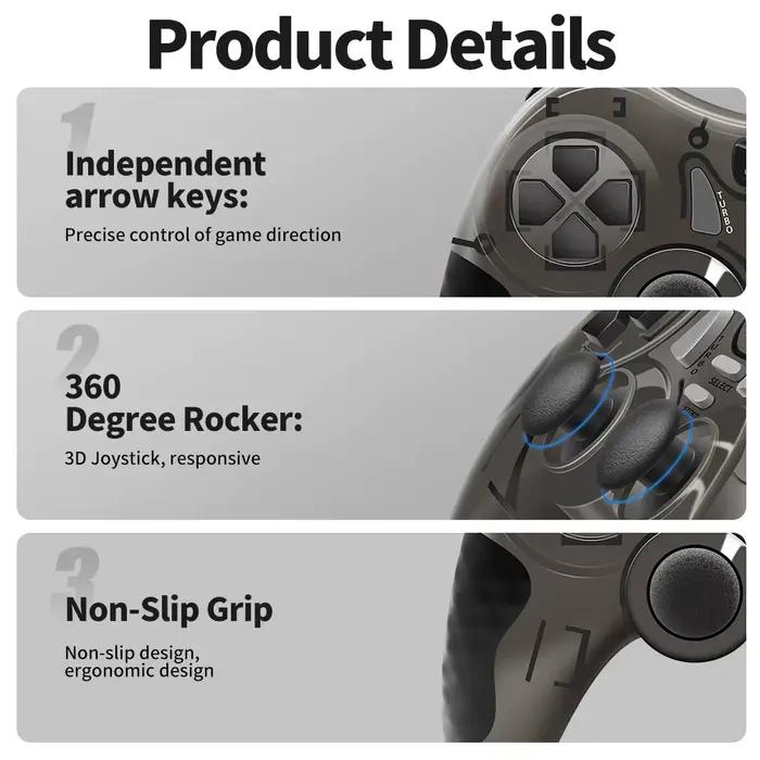Manette de jeu noire et blanche