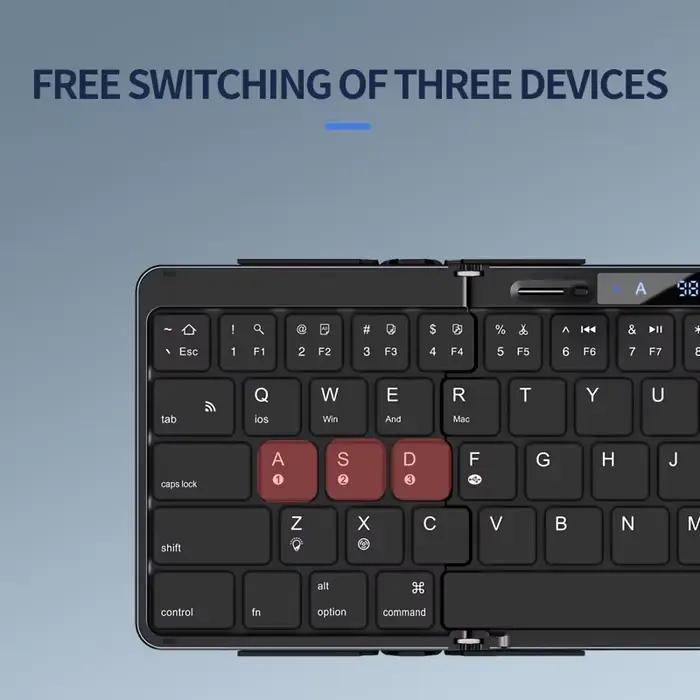 Clavier pliant sans fil avec rétro-éclairage