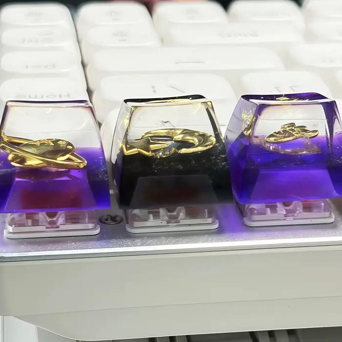 Artisan personnalisé bricolage clavier mécanique résine Keycaps joli soleil et lune/étoiles conception