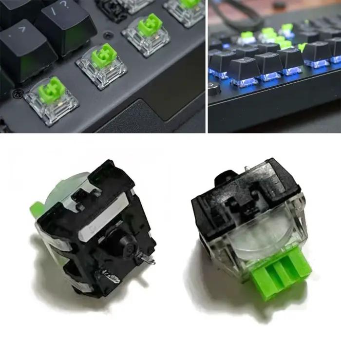 Commutateurs verts RVB pour clavier de jeu sans tencontinent
