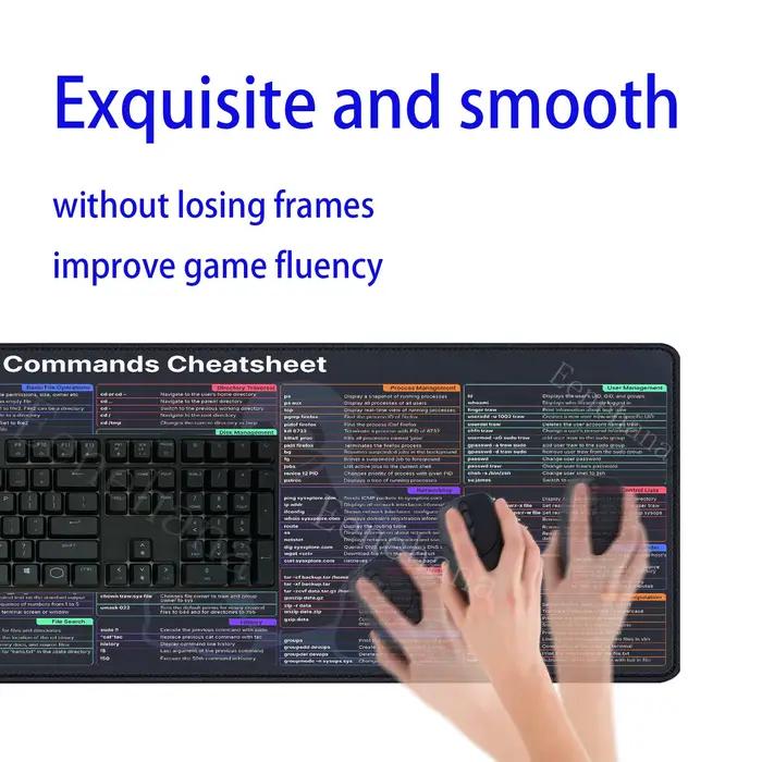 Linux Commands Line Tapis de souris Grand