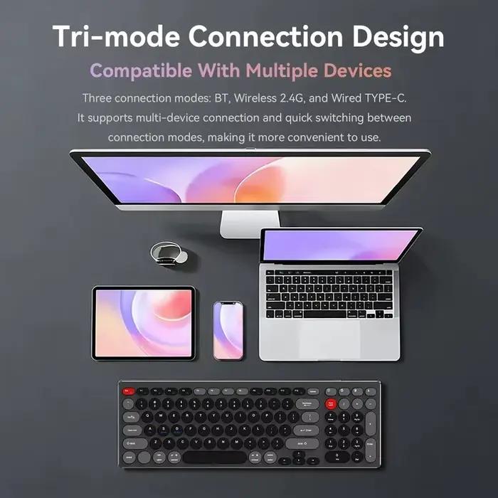 Clavier silencieux ultra-fin à 98 touches avec interrupteurs à ciseaux