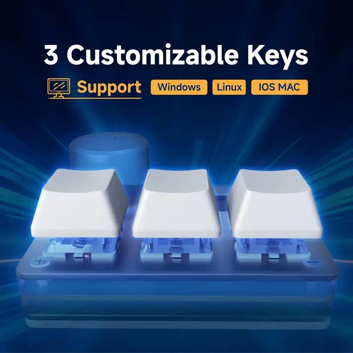 Sayodevice O3C clavier déclencheur rapide Hall commutateurs magnétiques pour OSU géométrie tableau de bord jeux de rythme bricolage touches écran Image lumière RGB