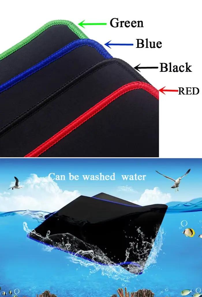 Tapis de souris de bureau en caoutchouc naturel pur noir